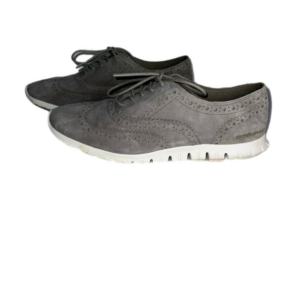 Cole Haan Zerogrand Wingtip Perforated Oxford Sneakers, Ironstone Size 8 - Picture 2 of 6